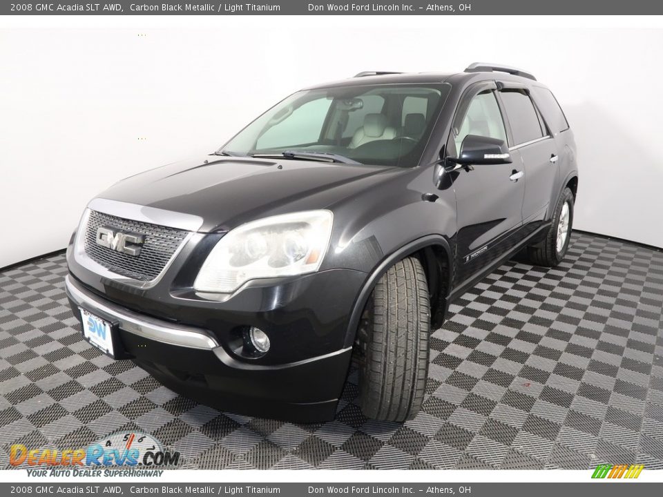 2008 GMC Acadia SLT AWD Carbon Black Metallic / Light Titanium Photo #9