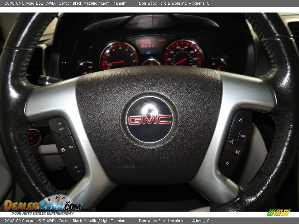 2008 GMC Acadia SLT AWD Carbon Black Metallic / Light Titanium Photo #16