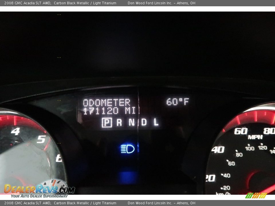 2008 GMC Acadia SLT AWD Carbon Black Metallic / Light Titanium Photo #17