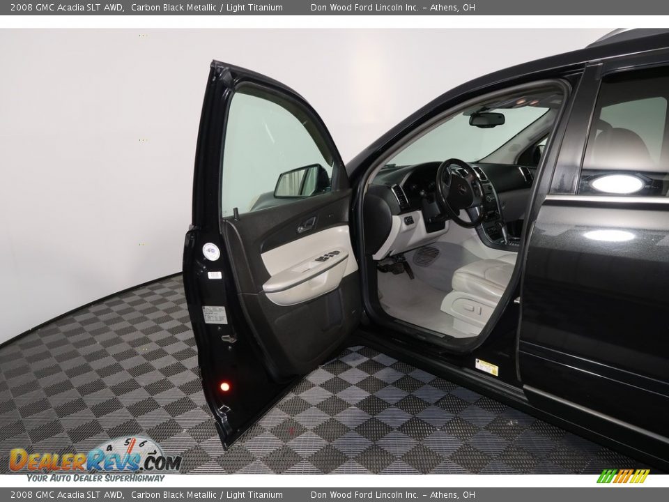 2008 GMC Acadia SLT AWD Carbon Black Metallic / Light Titanium Photo #26