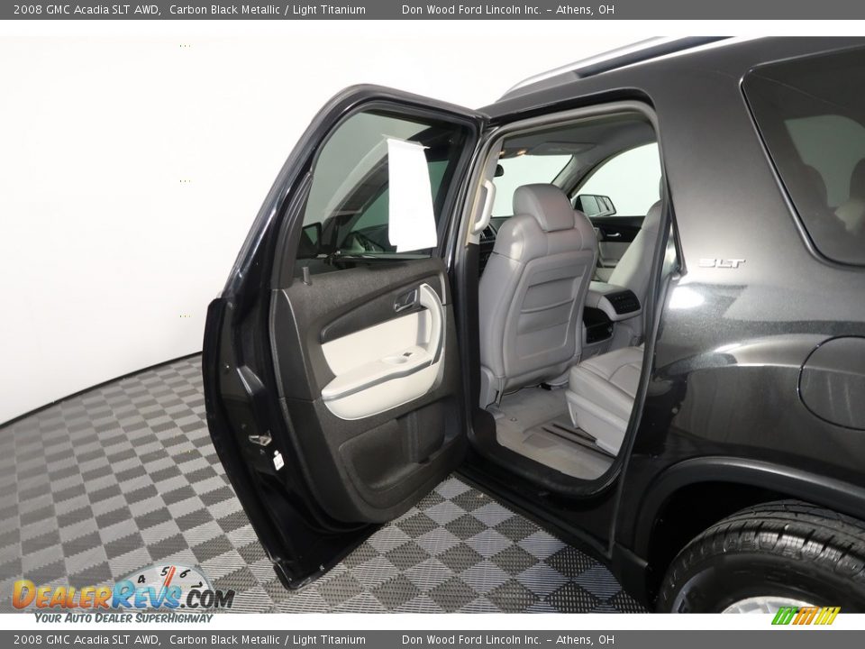 2008 GMC Acadia SLT AWD Carbon Black Metallic / Light Titanium Photo #27