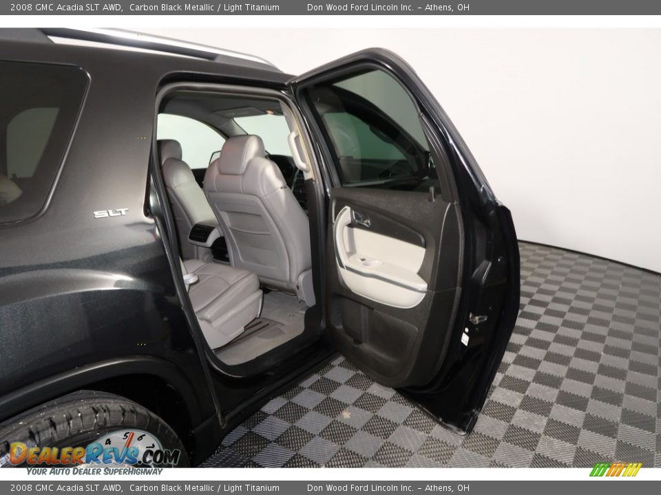 2008 GMC Acadia SLT AWD Carbon Black Metallic / Light Titanium Photo #28