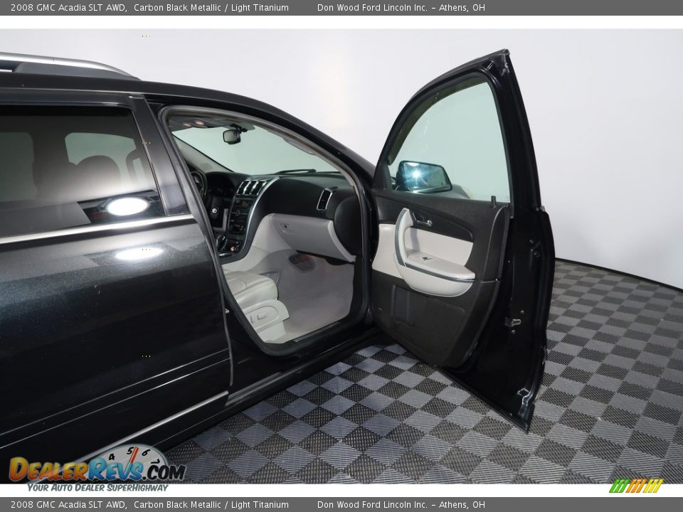 2008 GMC Acadia SLT AWD Carbon Black Metallic / Light Titanium Photo #29