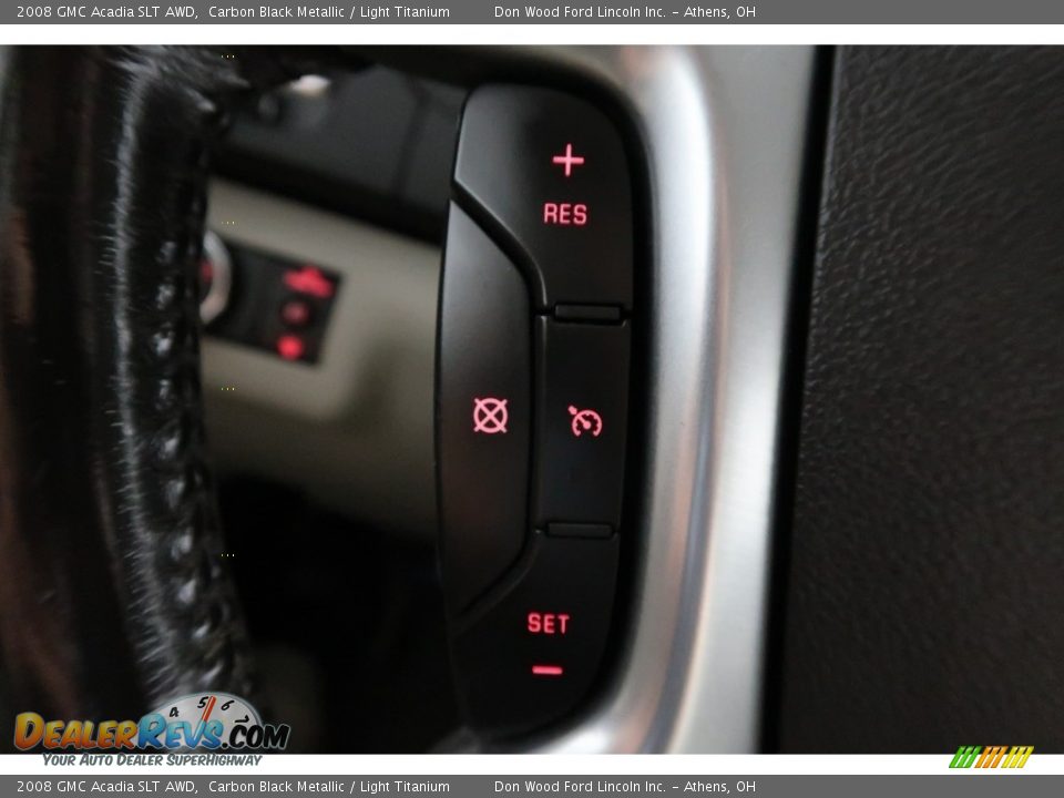 2008 GMC Acadia SLT AWD Carbon Black Metallic / Light Titanium Photo #30