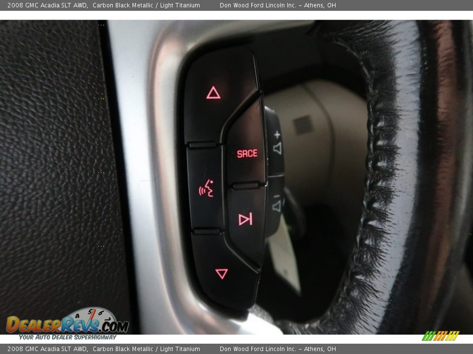 2008 GMC Acadia SLT AWD Carbon Black Metallic / Light Titanium Photo #31