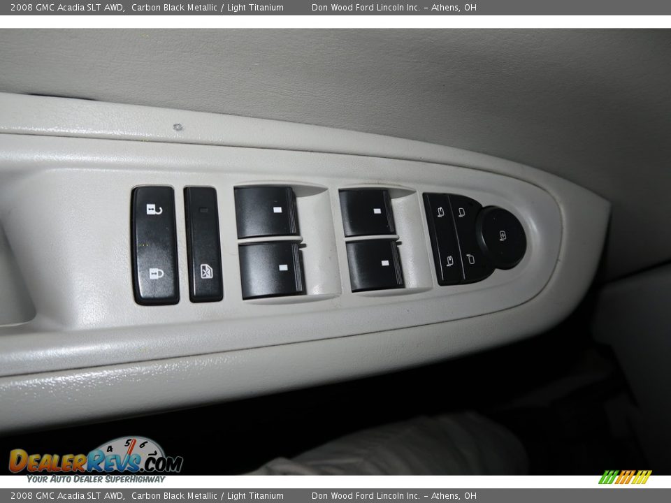 2008 GMC Acadia SLT AWD Carbon Black Metallic / Light Titanium Photo #33