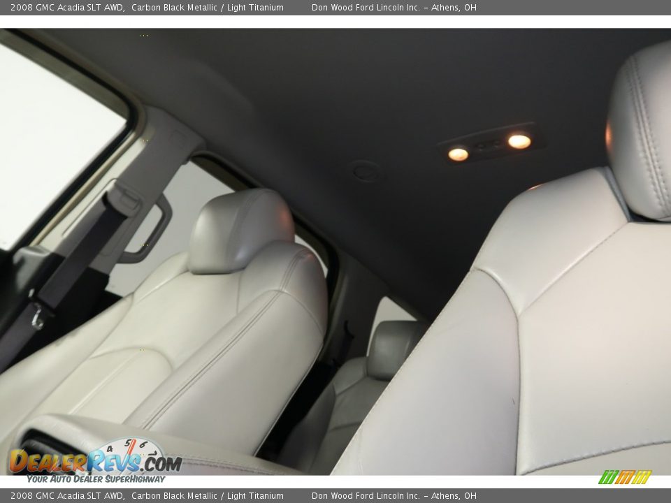 2008 GMC Acadia SLT AWD Carbon Black Metallic / Light Titanium Photo #35