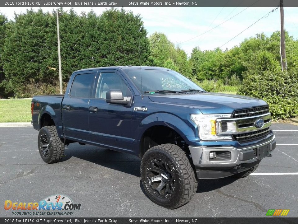 2018 Ford F150 XLT SuperCrew 4x4 Blue Jeans / Earth Gray Photo #4