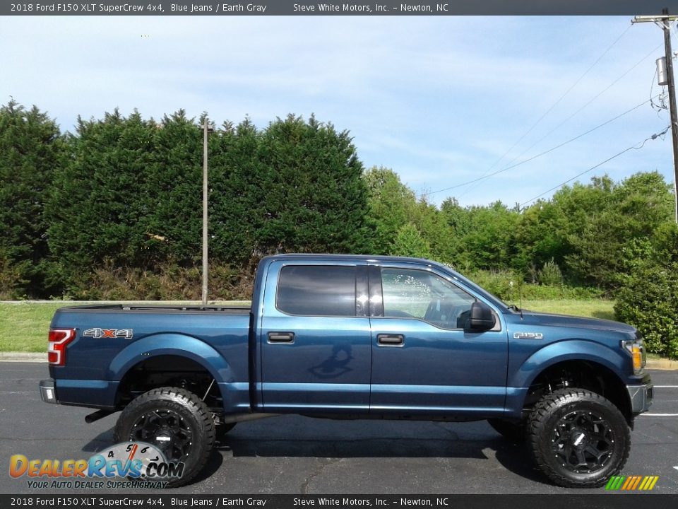 2018 Ford F150 XLT SuperCrew 4x4 Blue Jeans / Earth Gray Photo #5