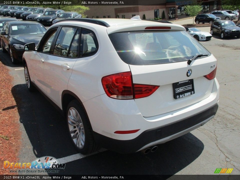 2015 BMW X1 xDrive28i Alpine White / Beige Photo #5