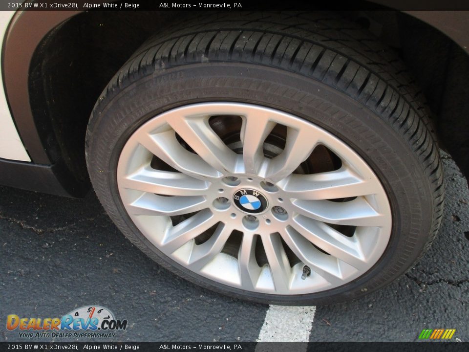 2015 BMW X1 xDrive28i Alpine White / Beige Photo #6