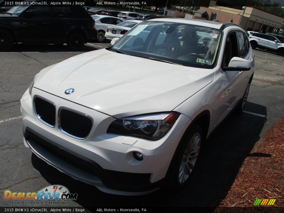 2015 BMW X1 xDrive28i Alpine White / Beige Photo #7