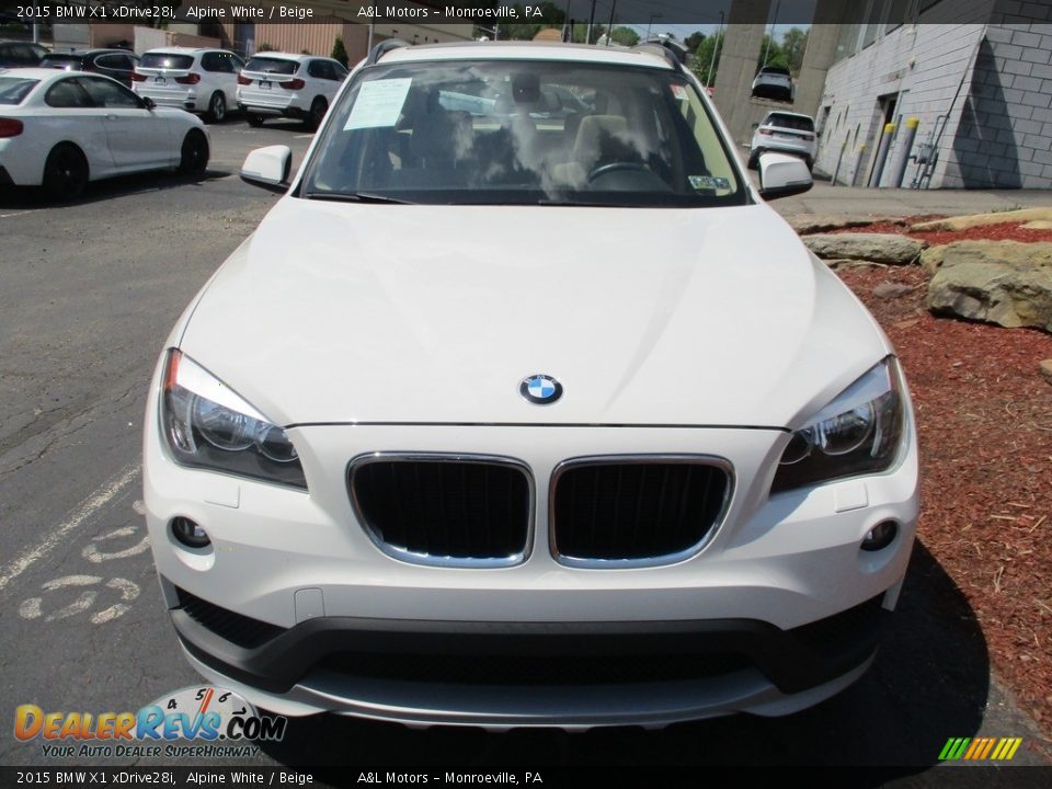2015 BMW X1 xDrive28i Alpine White / Beige Photo #8