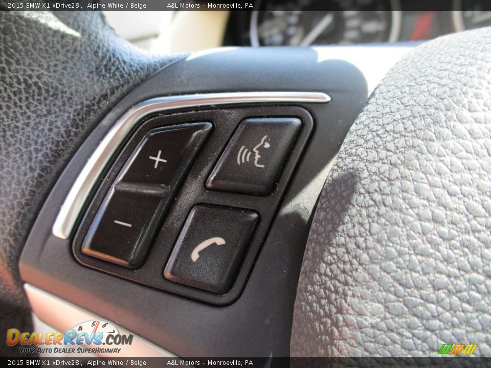 2015 BMW X1 xDrive28i Alpine White / Beige Photo #18