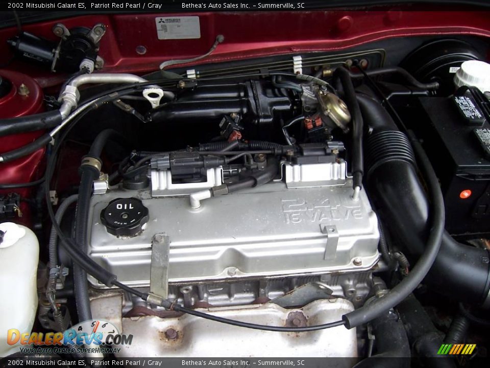 2002 Mitsubishi Galant ES Patriot Red Pearl / Gray Photo #8