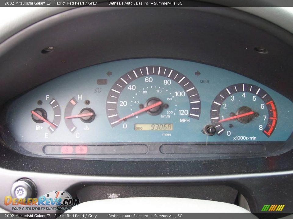 2002 Mitsubishi Galant ES Patriot Red Pearl / Gray Photo #21