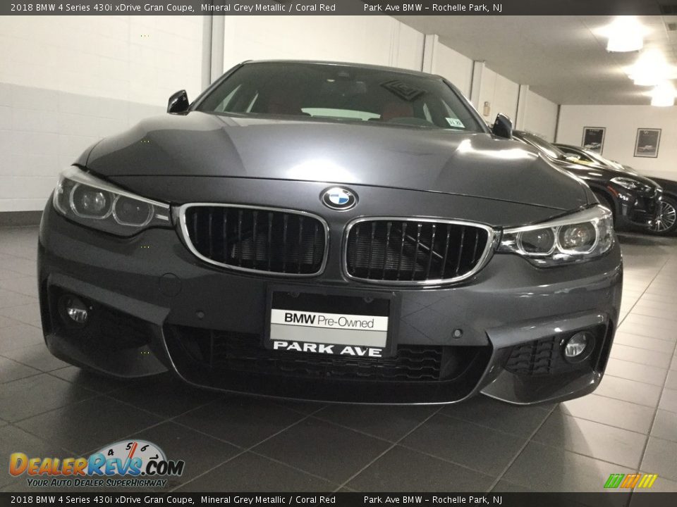 2018 BMW 4 Series 430i xDrive Gran Coupe Mineral Grey Metallic / Coral Red Photo #8