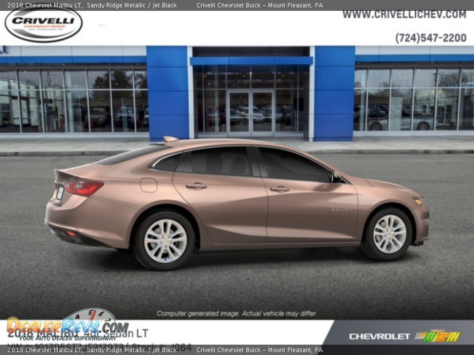 2018 Chevrolet Malibu LT Sandy Ridge Metallic / Jet Black Photo #3