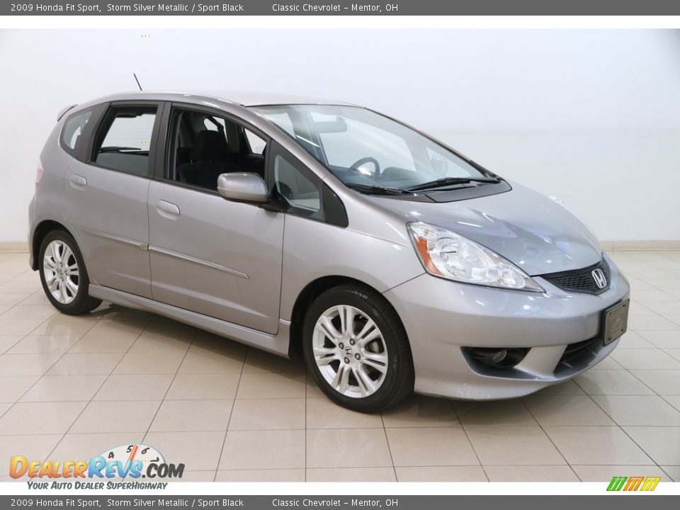 2009 Honda Fit Sport Storm Silver Metallic / Sport Black Photo #1