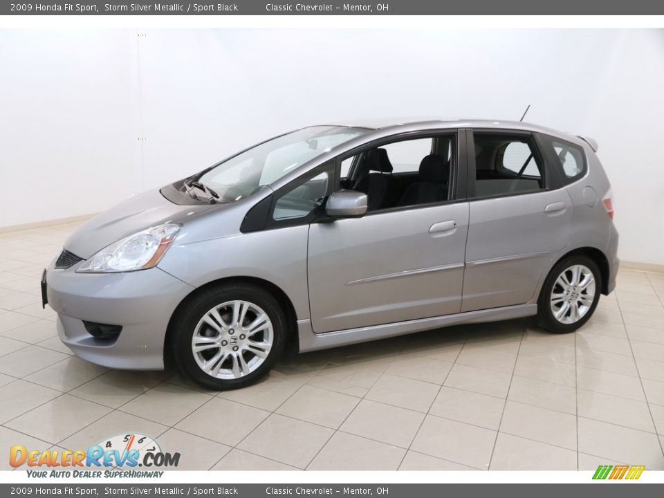 2009 Honda Fit Sport Storm Silver Metallic / Sport Black Photo #3