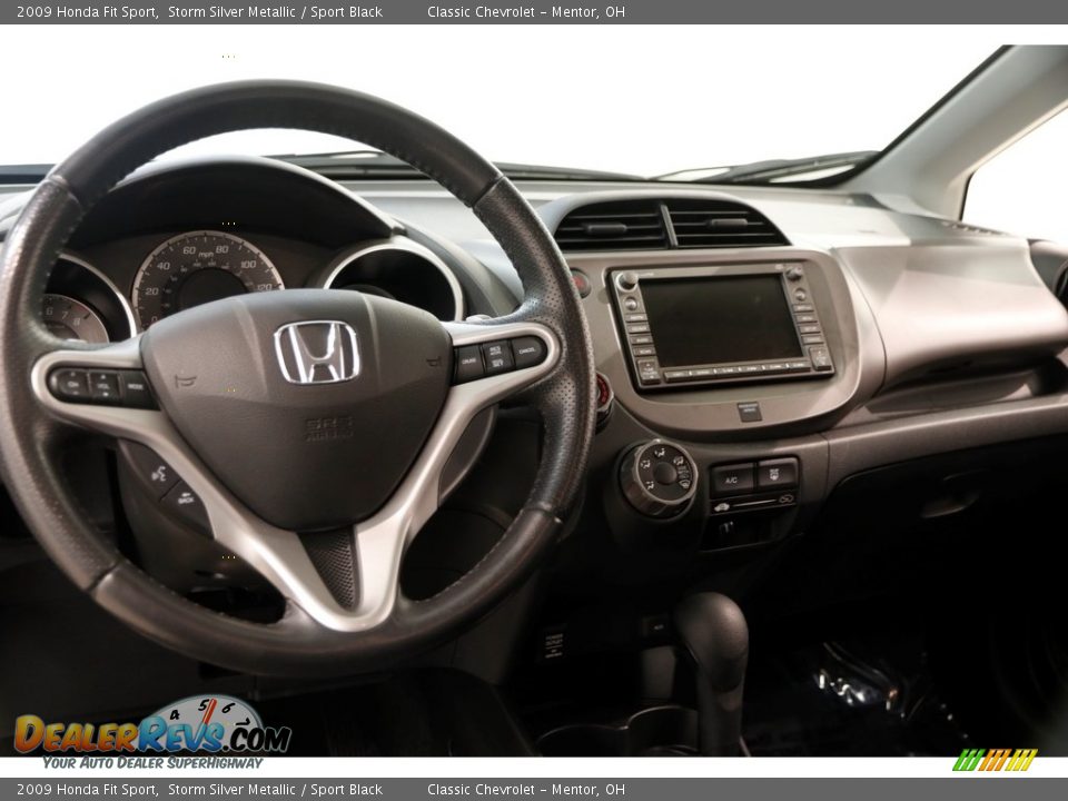 2009 Honda Fit Sport Storm Silver Metallic / Sport Black Photo #6