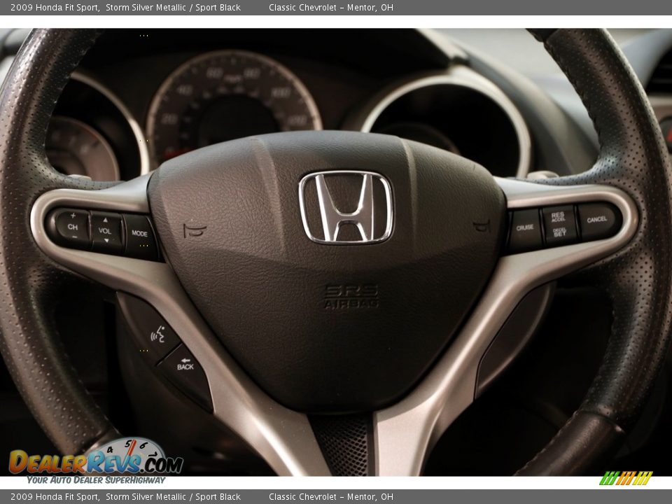 2009 Honda Fit Sport Storm Silver Metallic / Sport Black Photo #7