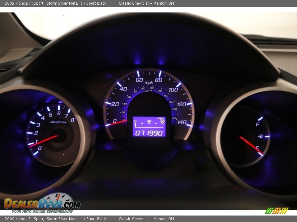 2009 Honda Fit Sport Storm Silver Metallic / Sport Black Photo #8