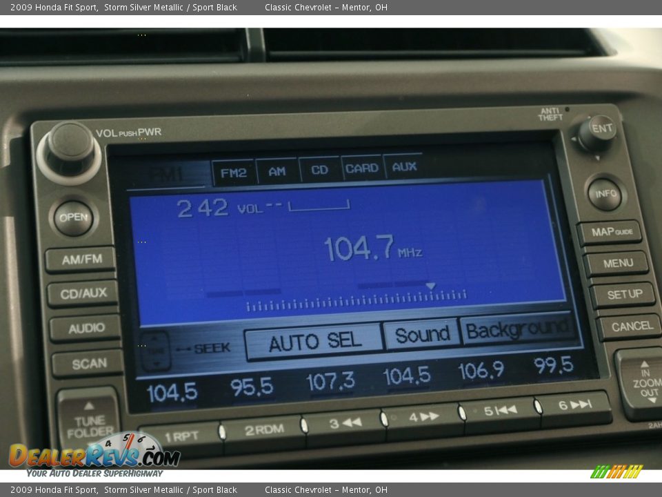 2009 Honda Fit Sport Storm Silver Metallic / Sport Black Photo #14