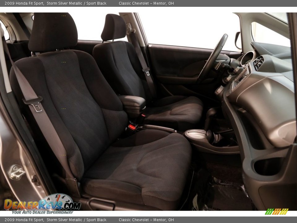 2009 Honda Fit Sport Storm Silver Metallic / Sport Black Photo #17