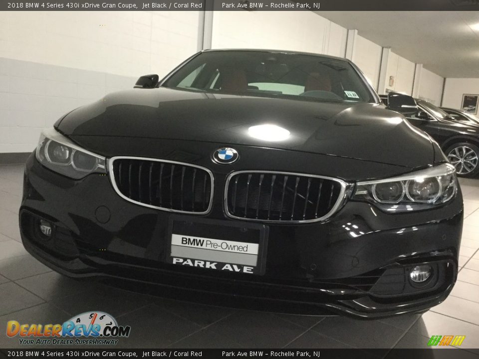 2018 BMW 4 Series 430i xDrive Gran Coupe Jet Black / Coral Red Photo #8