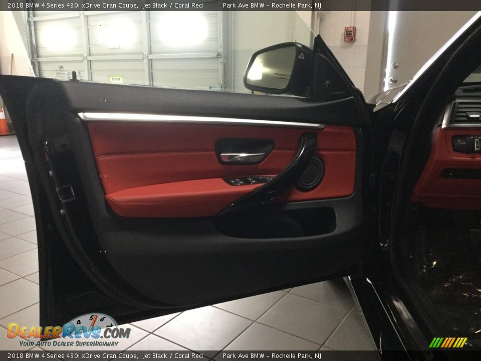 2018 BMW 4 Series 430i xDrive Gran Coupe Jet Black / Coral Red Photo #9