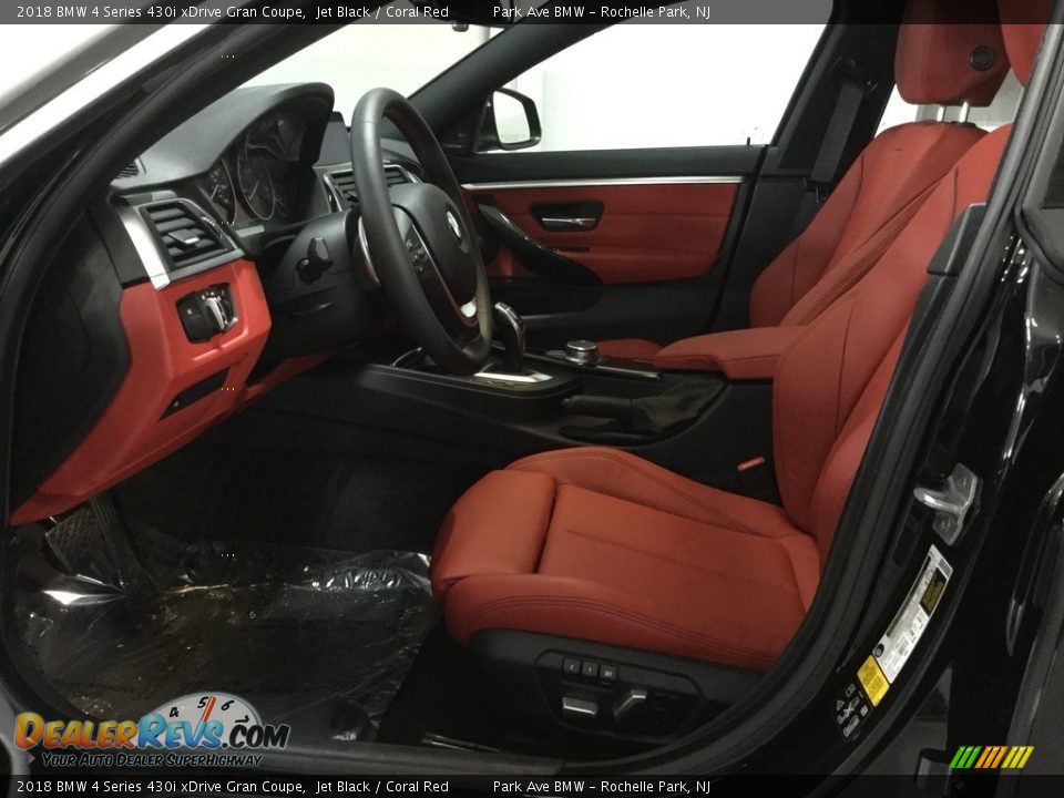 2018 BMW 4 Series 430i xDrive Gran Coupe Jet Black / Coral Red Photo #11