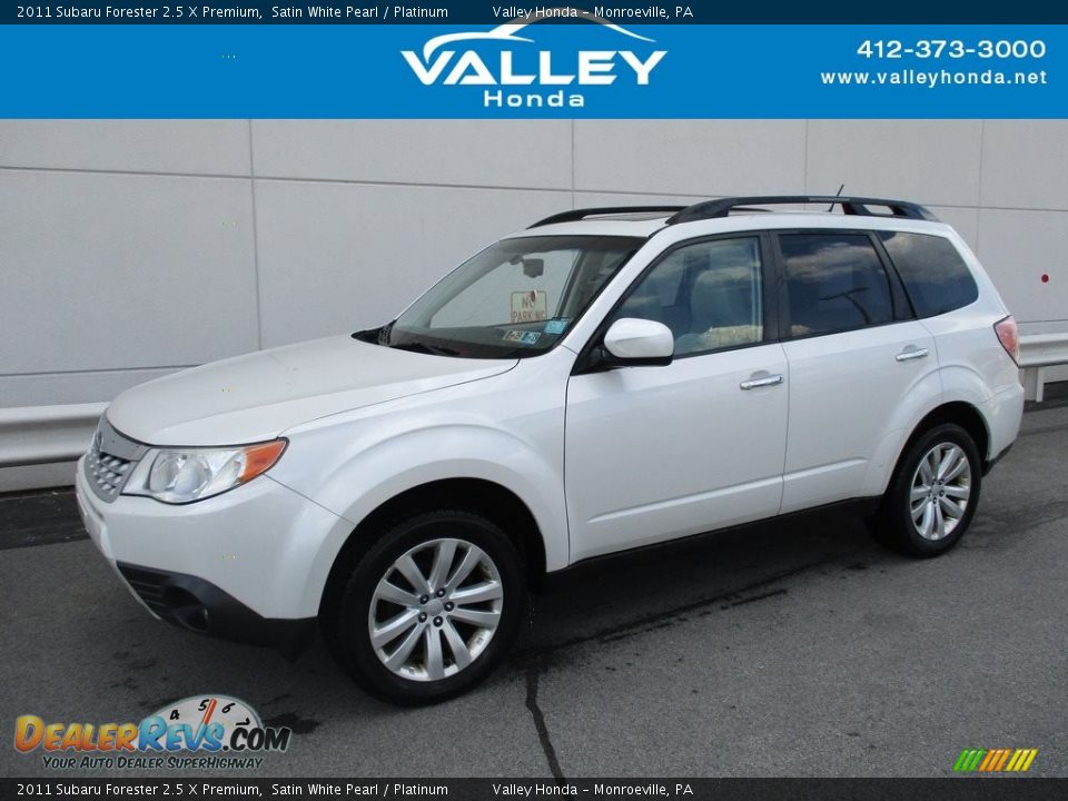 2011 Subaru Forester 2.5 X Premium Satin White Pearl / Platinum Photo #1