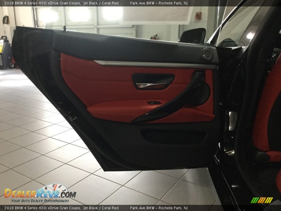 2018 BMW 4 Series 430i xDrive Gran Coupe Jet Black / Coral Red Photo #12