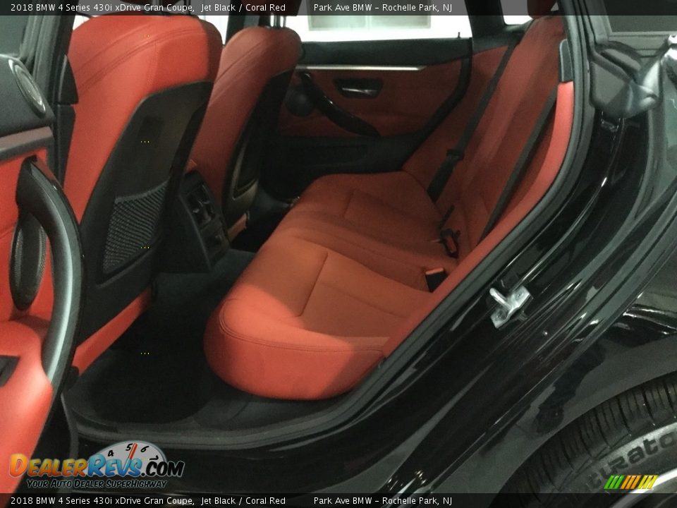 2018 BMW 4 Series 430i xDrive Gran Coupe Jet Black / Coral Red Photo #14