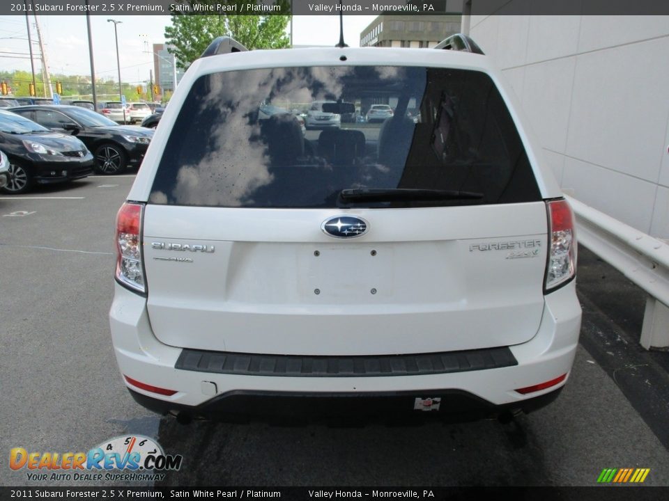 2011 Subaru Forester 2.5 X Premium Satin White Pearl / Platinum Photo #4