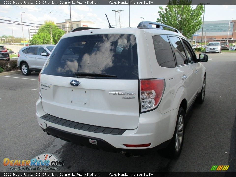 2011 Subaru Forester 2.5 X Premium Satin White Pearl / Platinum Photo #5