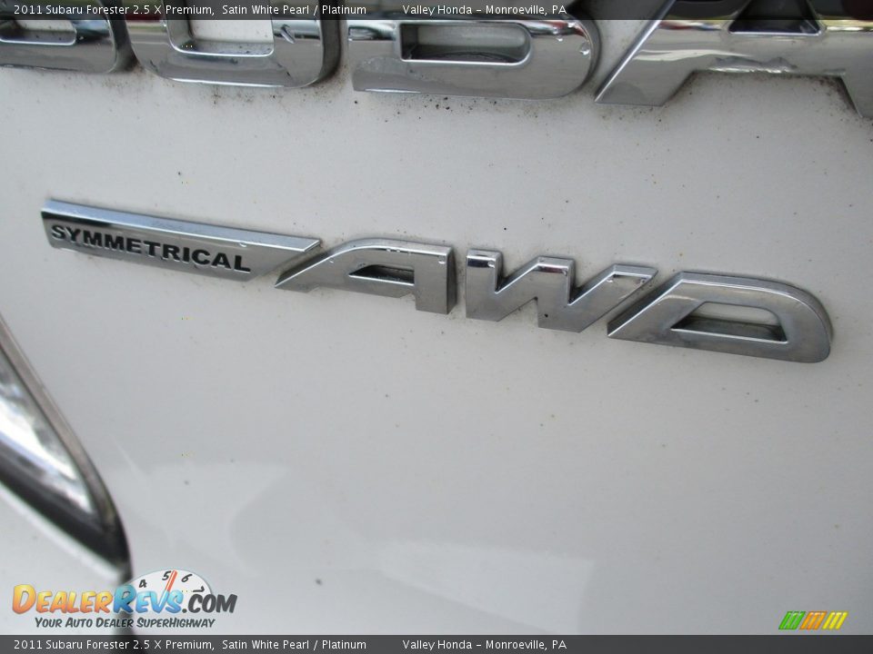 2011 Subaru Forester 2.5 X Premium Satin White Pearl / Platinum Photo #6