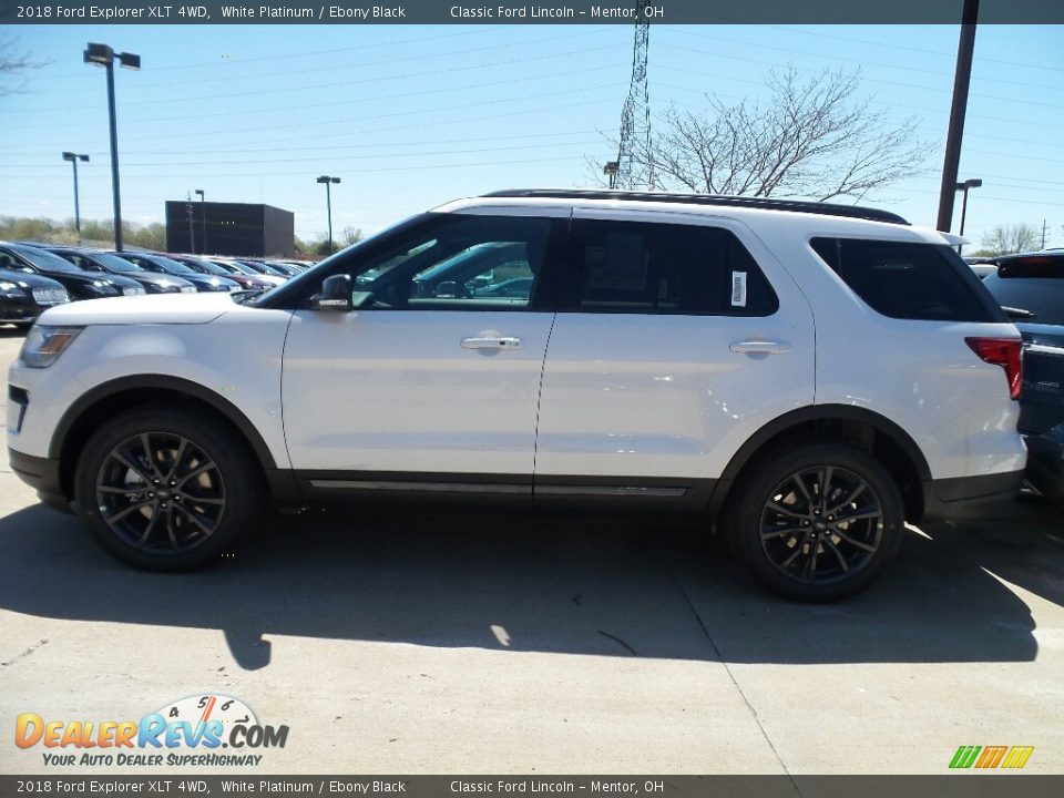 2018 Ford Explorer XLT 4WD White Platinum / Ebony Black Photo #4