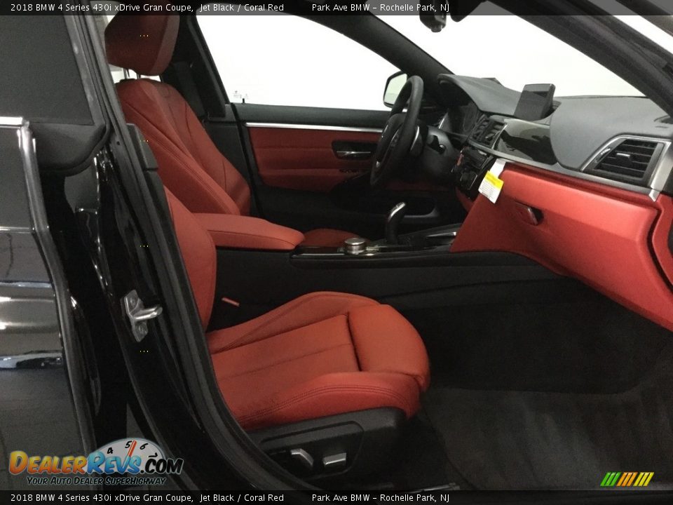2018 BMW 4 Series 430i xDrive Gran Coupe Jet Black / Coral Red Photo #17