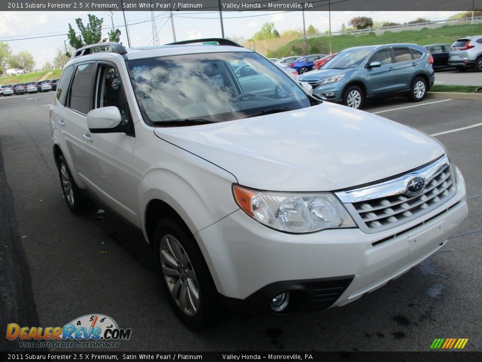 2011 Subaru Forester 2.5 X Premium Satin White Pearl / Platinum Photo #7