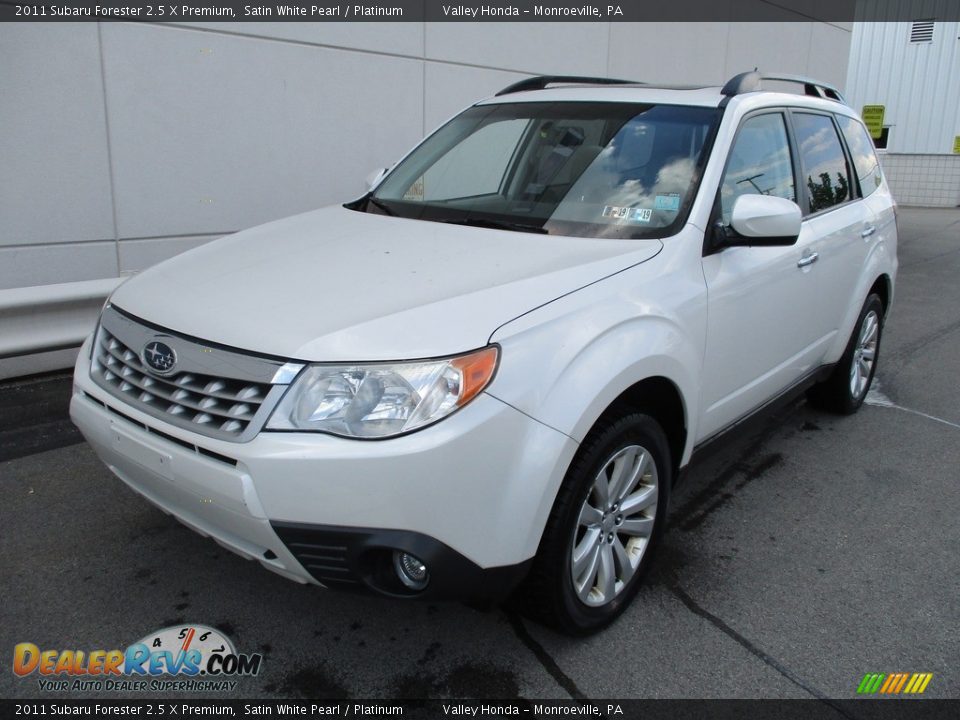 2011 Subaru Forester 2.5 X Premium Satin White Pearl / Platinum Photo #9