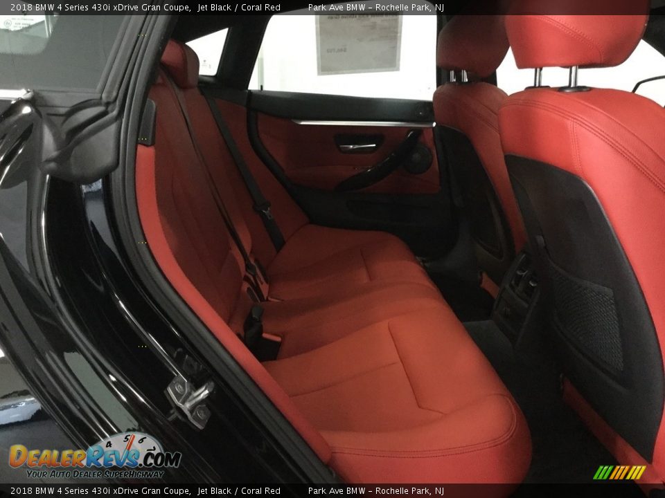 2018 BMW 4 Series 430i xDrive Gran Coupe Jet Black / Coral Red Photo #20