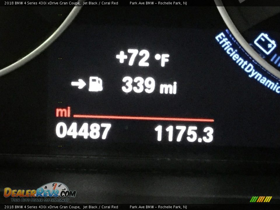 2018 BMW 4 Series 430i xDrive Gran Coupe Jet Black / Coral Red Photo #23