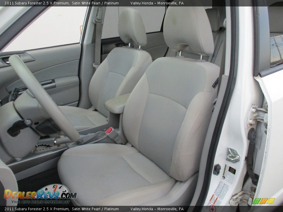 2011 Subaru Forester 2.5 X Premium Satin White Pearl / Platinum Photo #12
