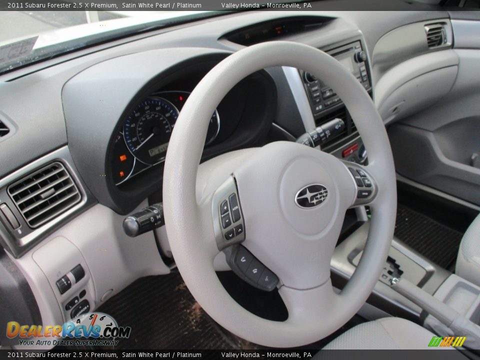 2011 Subaru Forester 2.5 X Premium Satin White Pearl / Platinum Photo #14