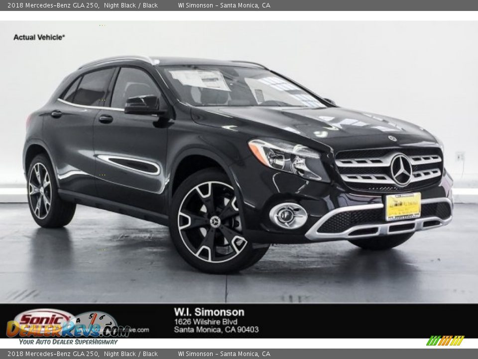 2018 Mercedes-Benz GLA 250 Night Black / Black Photo #1