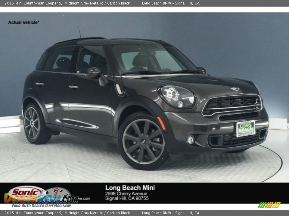 2015 Mini Countryman Cooper S Midnight Gray Metallic / Carbon Black Photo #1