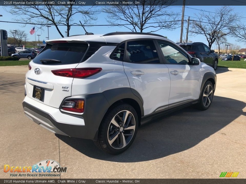2018 Hyundai Kona Ultimate AWD Chalk White / Gray Photo #2