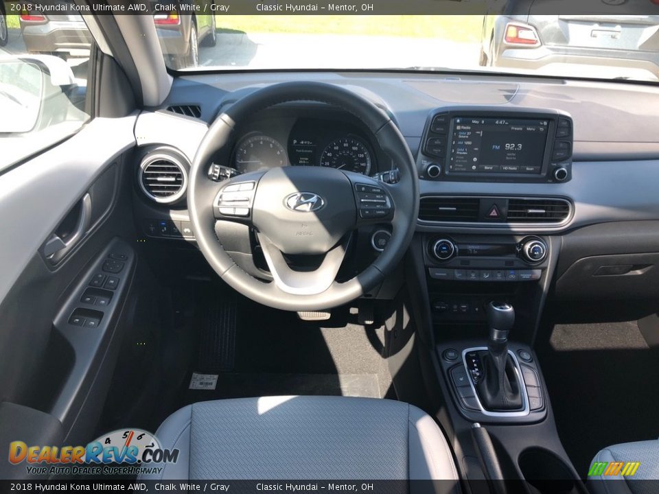 2018 Hyundai Kona Ultimate AWD Chalk White / Gray Photo #3